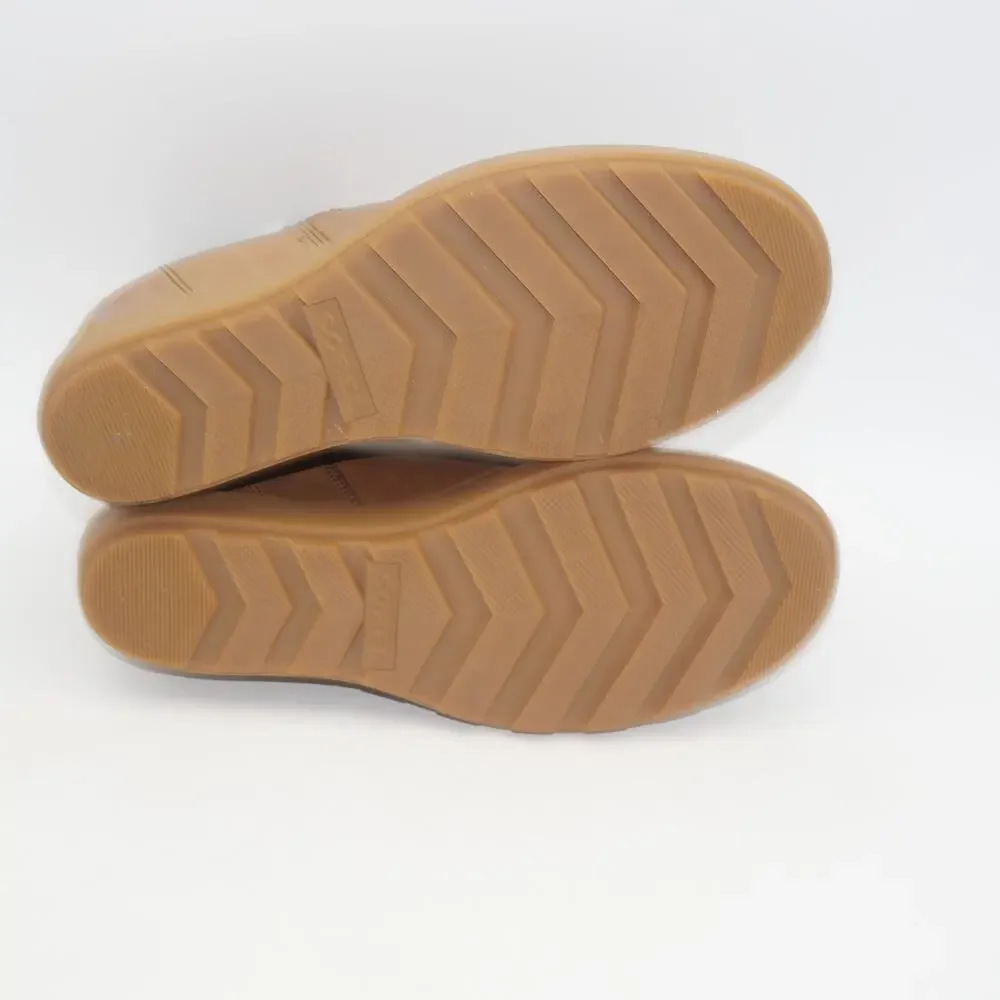 NEW Sorel Evie Zip Leather Boots Booties Velvet Tan Brown Women's 8 - Picture 6 of 7